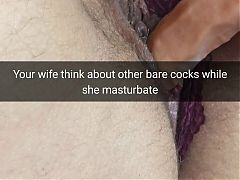 Hotwife thinks about big dicks while masturbate - Milky Mari