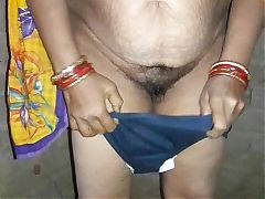 Indian Desi Village Women Wearing Her Underwear after Sex