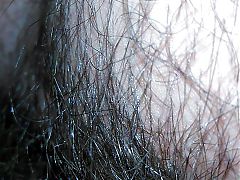 Old  hairy pussy close-up Milf